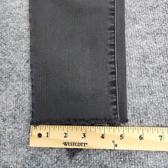 Madewell Jeans Womens 32 Black Sea 9" Mid-Rise Skinny Distressed Casual Stretch - Picture 10 of 16